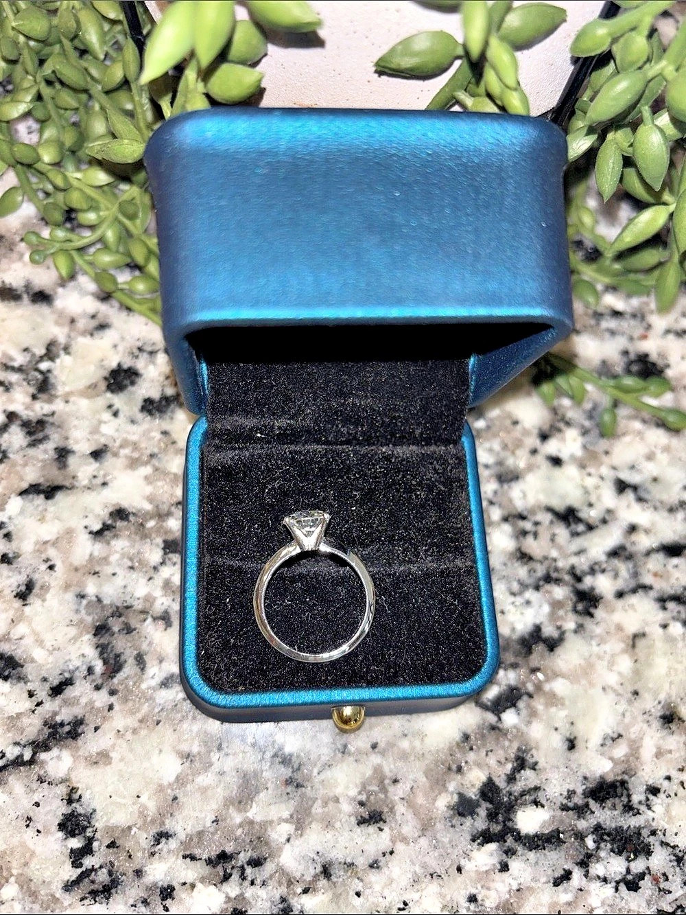 Moissanite 2ct Solitaire Ring in Silver